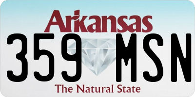 AR license plate 359MSN