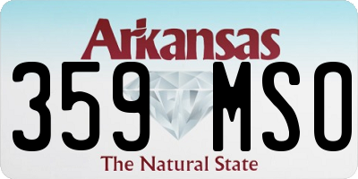 AR license plate 359MSO