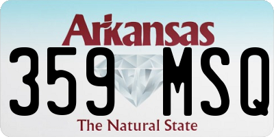 AR license plate 359MSQ