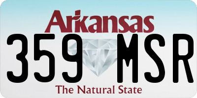 AR license plate 359MSR