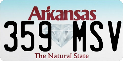 AR license plate 359MSV