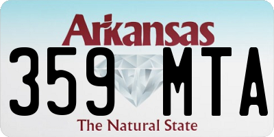 AR license plate 359MTA