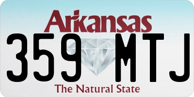 AR license plate 359MTJ