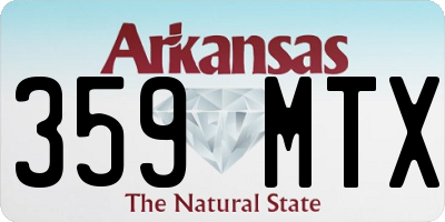 AR license plate 359MTX