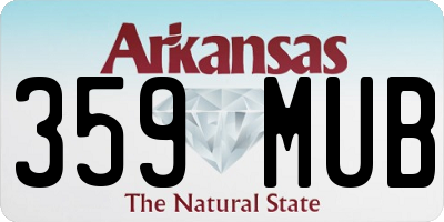 AR license plate 359MUB