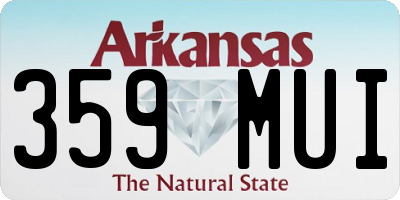 AR license plate 359MUI