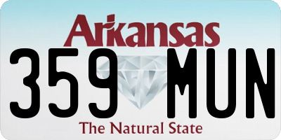 AR license plate 359MUN