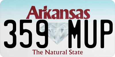 AR license plate 359MUP
