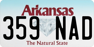 AR license plate 359NAD