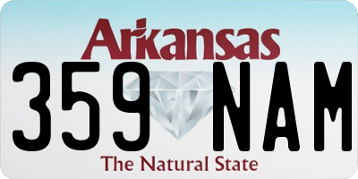 AR license plate 359NAM