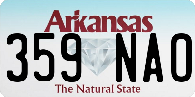 AR license plate 359NAO