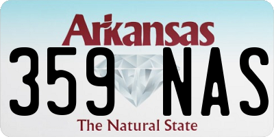 AR license plate 359NAS