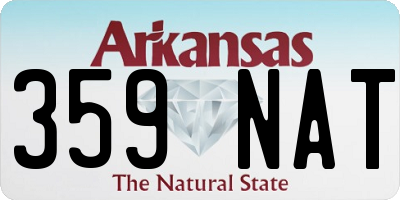 AR license plate 359NAT