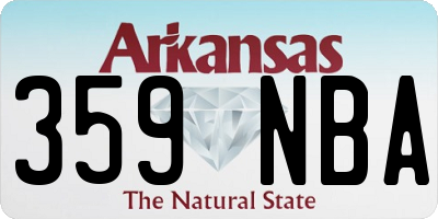 AR license plate 359NBA