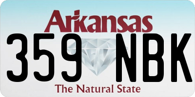 AR license plate 359NBK