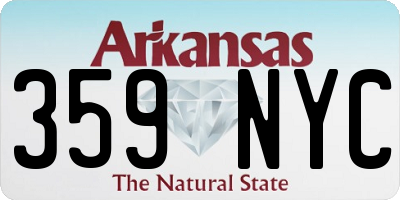 AR license plate 359NYC