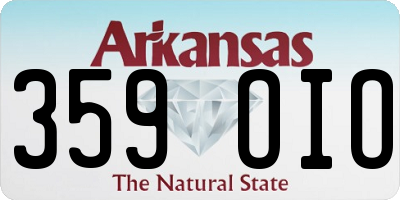 AR license plate 359OIO