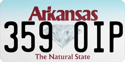 AR license plate 359OIP