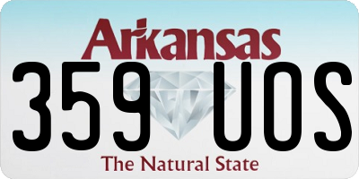 AR license plate 359UOS