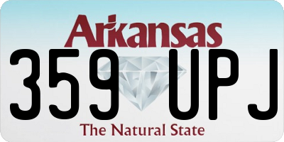 AR license plate 359UPJ