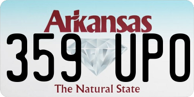 AR license plate 359UPO