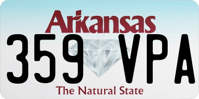 AR license plate 359VPA