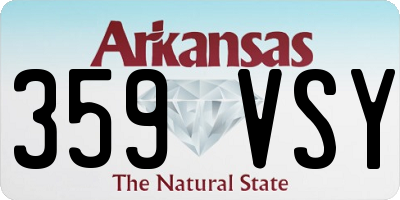 AR license plate 359VSY