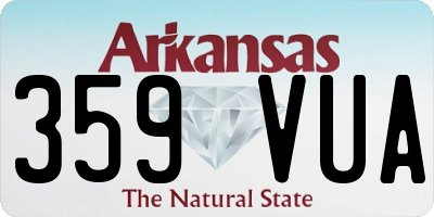 AR license plate 359VUA