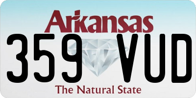 AR license plate 359VUD
