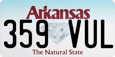 AR license plate 359VUL