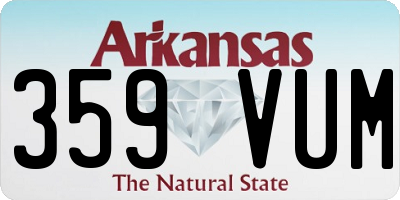 AR license plate 359VUM