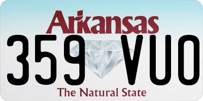 AR license plate 359VUO