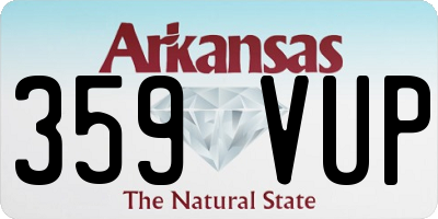 AR license plate 359VUP