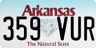 AR license plate 359VUR