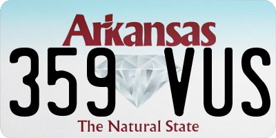 AR license plate 359VUS