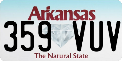 AR license plate 359VUV