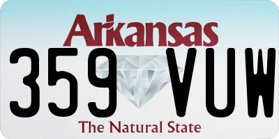 AR license plate 359VUW