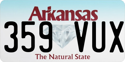 AR license plate 359VUX