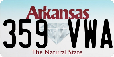 AR license plate 359VWA