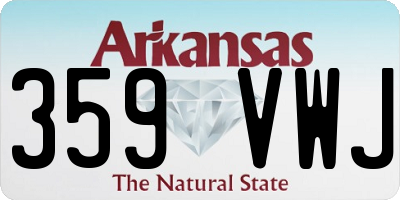 AR license plate 359VWJ