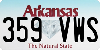 AR license plate 359VWS