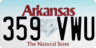 AR license plate 359VWU