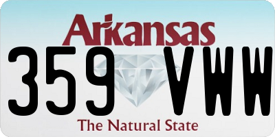 AR license plate 359VWW