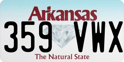 AR license plate 359VWX