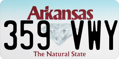 AR license plate 359VWY
