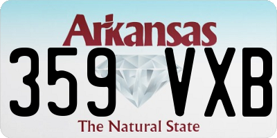 AR license plate 359VXB
