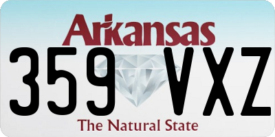AR license plate 359VXZ