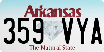 AR license plate 359VYA