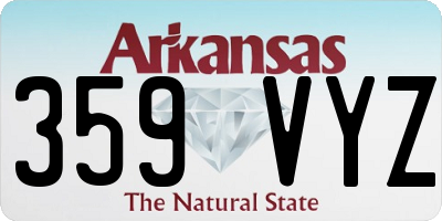 AR license plate 359VYZ