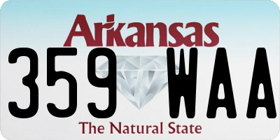 AR license plate 359WAA